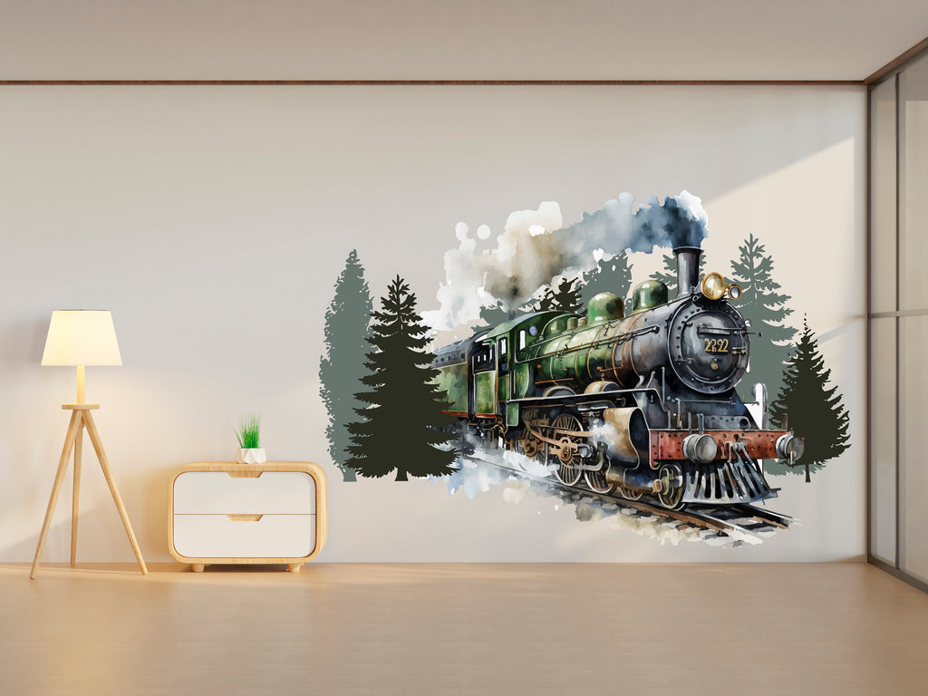 Train Wall Decal Train Wall Sticker Train Art Train Wall Vinyl Wall Decal Train Room Gifts Vinyl Wall Art Stickers 153RS