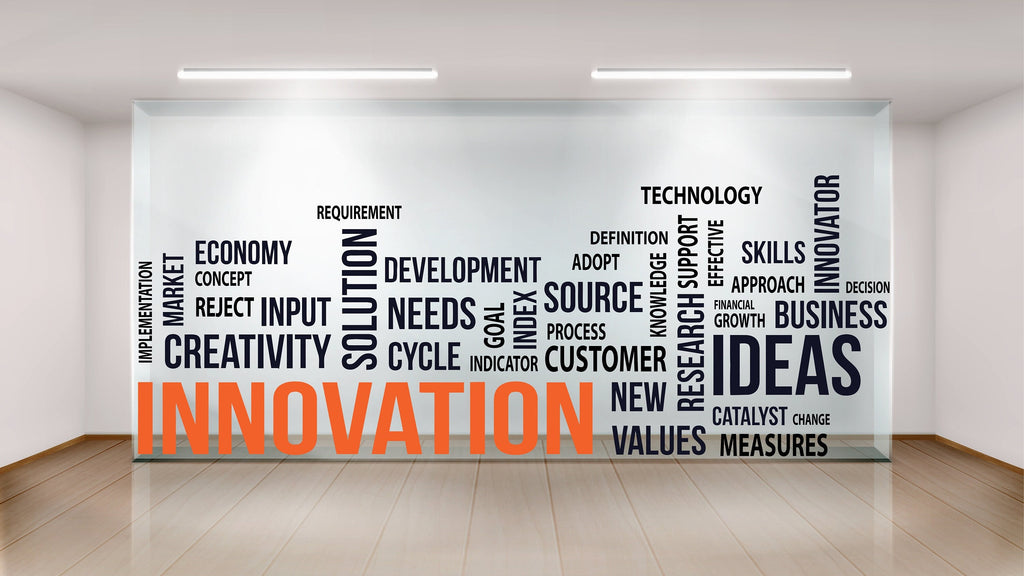 Innovation Wall Decor Technology Office Wall Decal Idea Teamwork Business Worker Inspire Office Decoration Motivation Stickers Mural 239LU