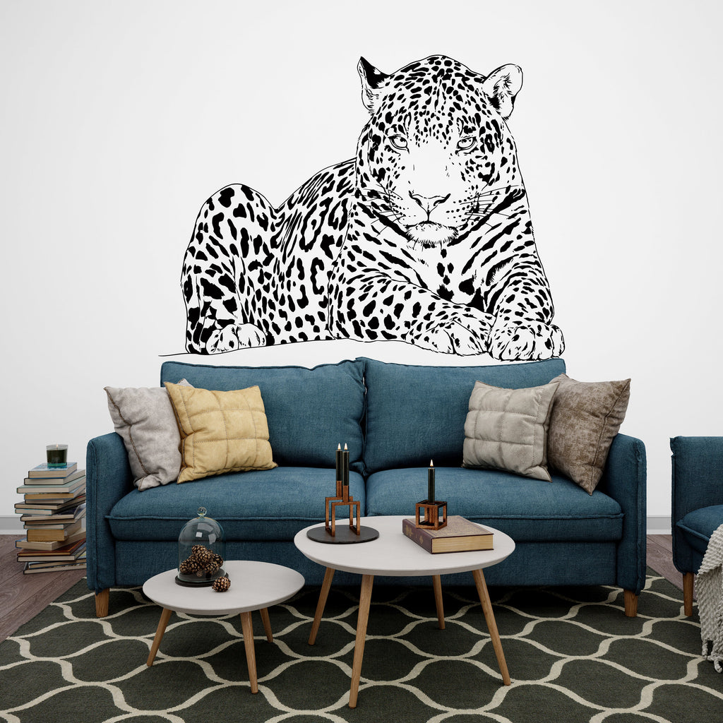 Leopard wall decals, Leopard Wall Sticker, Cheetah wall art, Animals wall vinyl Wild Cat Vinyl Sticker Decor Nursery Wild Pet Murals 244LU