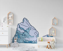 Load image into Gallery viewer, Iceberg wall decal, Arctic inspired home decor, Arctic wonderland wall art decal, Iceberg wall sticker, Nursery vinyl wall decor 246LU