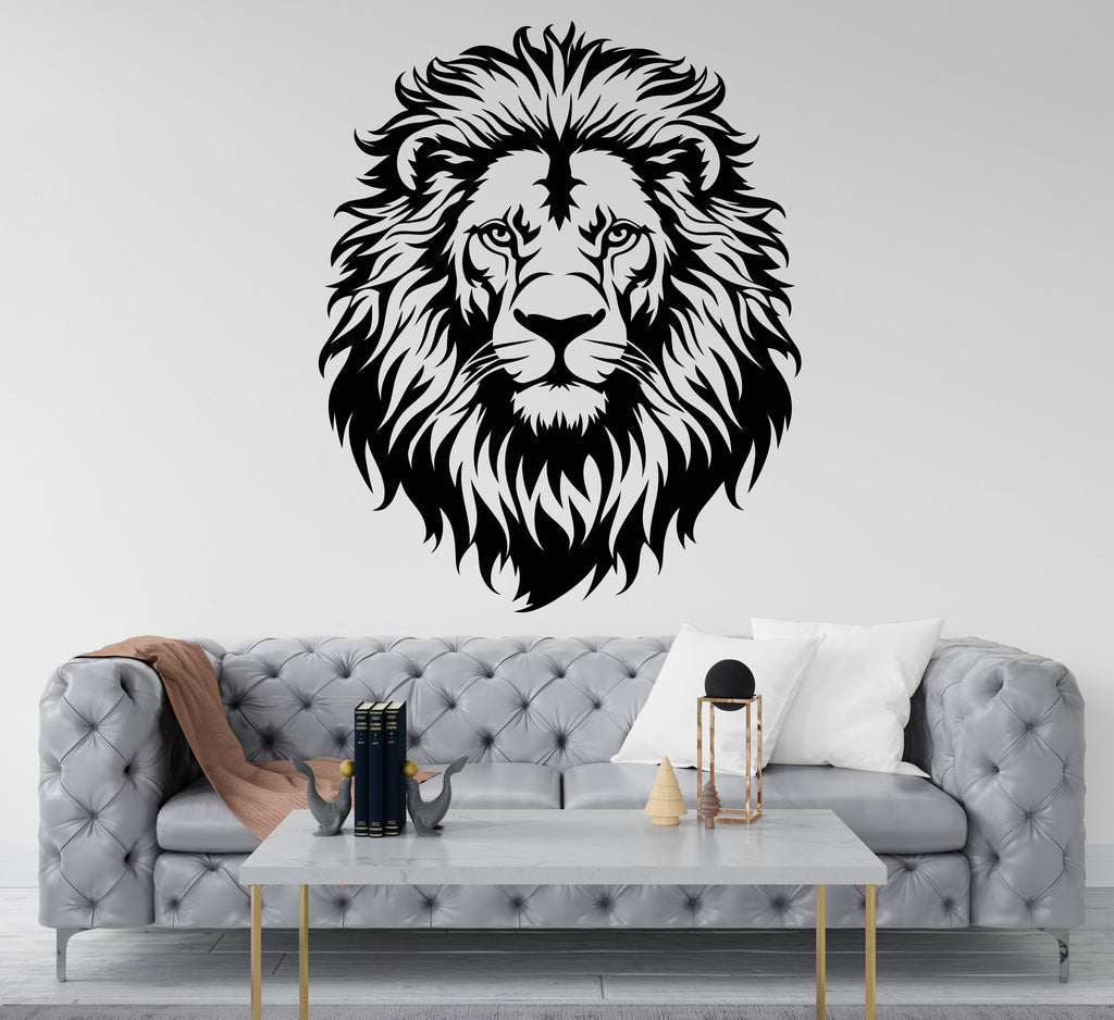 Lion Wall Decal, Lion Head Wall Art, Lion Room Wall Decor Lion Room Wall Sticker Lion Wall Decor Animals Safari Stickers Lion Lover 156RS