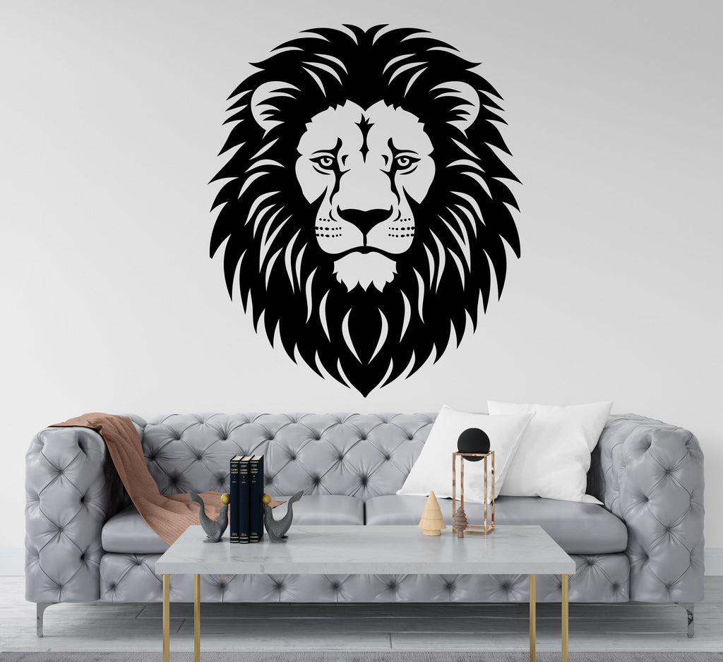 Lion Wall Decal, Lion Head Wall Art, Lion Room Wall Decor Lion Room Wall Sticker Lion Wall Decor Animals Safari Stickers Lion Lover 157RS