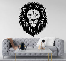 Load image into Gallery viewer, Lion Wall Decal, Lion Head Wall Art, Lion Room Wall Decor Lion Room Wall Sticker Lion Wall Decor Animals Safari Stickers Lion Lover 157RS