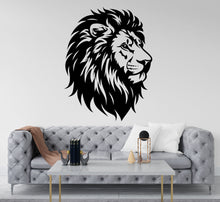 Load image into Gallery viewer, Lion Wall Decal, Lion Head Wall Art, Lion Room Wall Decor Lion Room Wall Sticker Lion Wall Decor Animals Safari Stickers Lion Lover 158RS