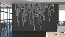 Load image into Gallery viewer, Circuit Board Binary Code Wall Decal, Technology Vinyl Wall Art Decals, Computer Circuit Decor, Software Science Wall Sticker Office 159RS