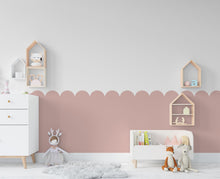 Load image into Gallery viewer, Scalloped Wall Decal, Scallop Decals, Boho Wall Decor Decal, Boho Nursery, Scalloped Half Wall, Arch Wall Decal, Border Wall Decal 221LU