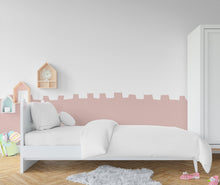 Load image into Gallery viewer, Scalloped Wall Decal, Scallop Decals, Boho Wall Decor Decal, Boho Nursery, Scalloped Castle Half Wall Decor, Border Wall Decal 222LU