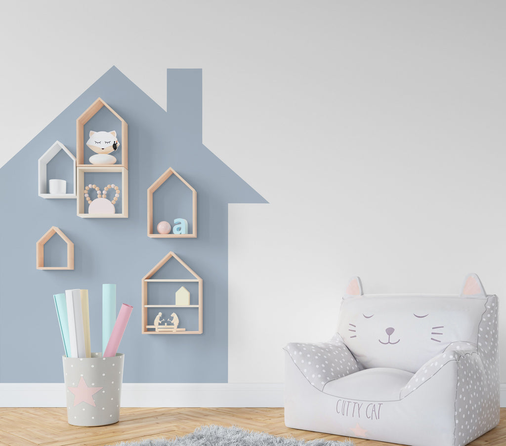 Big House Wall Decal Home Headboard Color Block, Boho Wall Decal, Bed Headboard Sticker, Headboard Wall Decal, Arch Wall Decal,Nursery 223LU