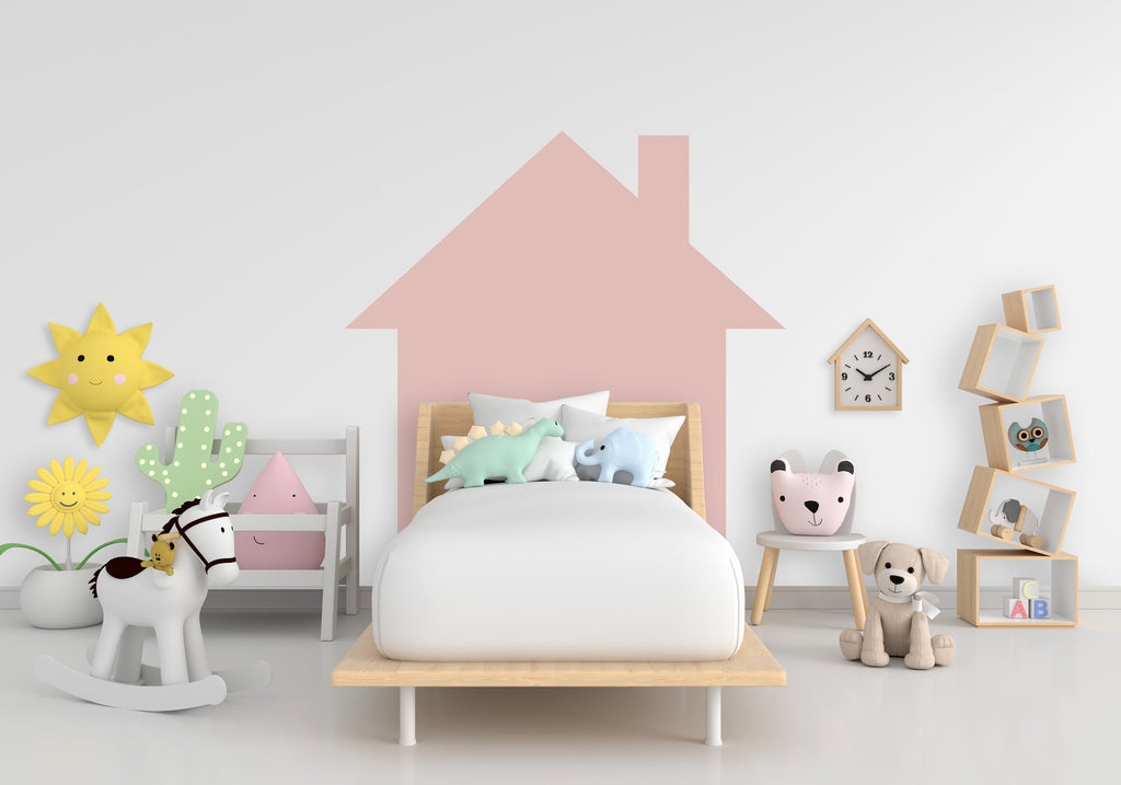 Big House Wall Decal Home Headboard Color Block, Boho Wall Decal, Bed Headboard Sticker, Headboard Wall Decal, Arch Wall Decal,Nursery 223LU