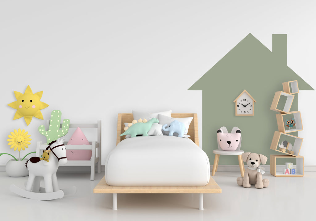 Big House Wall Decal Home Headboard Color Block, Boho Wall Decal, Bed Headboard Sticker, Headboard Wall Decal, Arch Wall Decal,Nursery 223LU