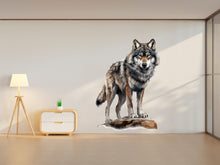 Load image into Gallery viewer, Wolf Wall Decal, Wolf Realistic Wall Art, Wolf Head Wall Decor Wolf Wall Sticker Wolf Animal Gift Wall Decor 140RS