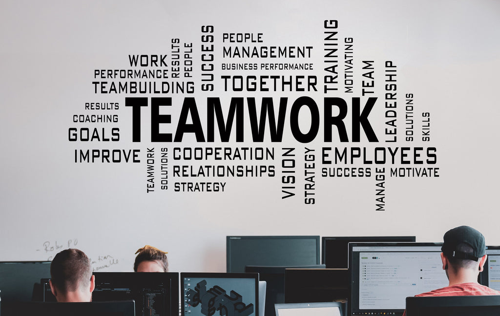 Teamwork Wall Decor Office Wall Decal Idea Teamwork Business Worker Inspire Office Decoration Motivation Stickers Mural Unique Gift 141RS