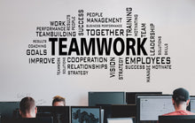 Load image into Gallery viewer, Teamwork Wall Decor Office Wall Decal Idea Teamwork Business Worker Inspire Office Decoration Motivation Stickers Mural Unique Gift 141RS