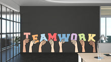Load image into Gallery viewer, Teamwork Office Wall Decal Idea Teamwork Business Worker Inspire Office Decoration Motivation Stickers Mural Unique Gift 142RS