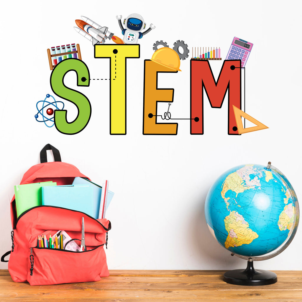 Stem Science Technology Engineering Math Wall Decal, Steam wall decals for school, stem school, steam school wall decor, classroom 254LU