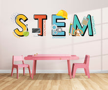 Load image into Gallery viewer, Stem Science Technology Engineering Math Wall Decal, Steam wall decals for school, stem school, steam school wall decor, classroom 255LU