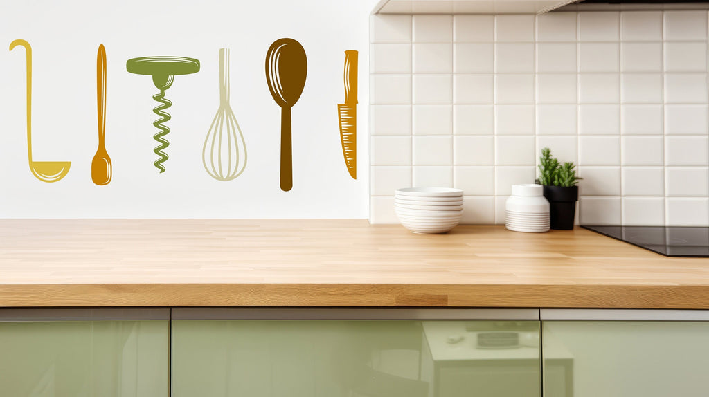Kitchen Wall Decal, Kitchen Tools Sticker, Kitchen wall Art Decor Kitchen Wall Decor Vinyl Wall Lettering Wall Decal Dining Wall Decor 227LU