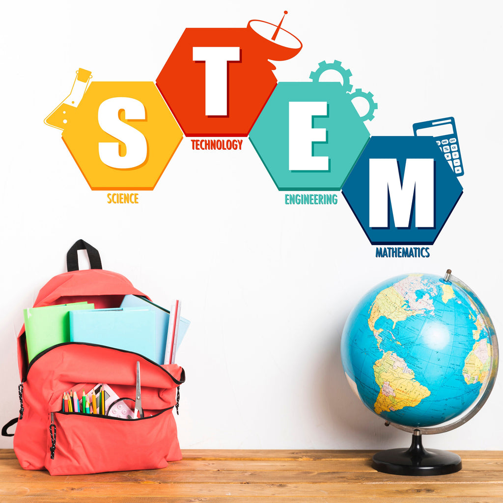 Stem Science Technology Engineering Math Wall Decal, Steam wall decals for school, stem school, steam school wall decor, classroom 256LU