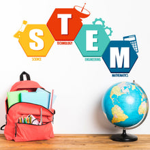 Load image into Gallery viewer, Stem Science Technology Engineering Math Wall Decal, Steam wall decals for school, stem school, steam school wall decor, classroom 256LU