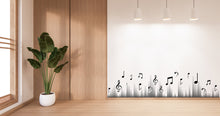 Load image into Gallery viewer, Audio Wave Wall Decal Sound Wave Wall Sticker Music Notes Wall Decor Vinyl Music Wall Art Musician Wall Sticker Recording Studio Decor 258LU
