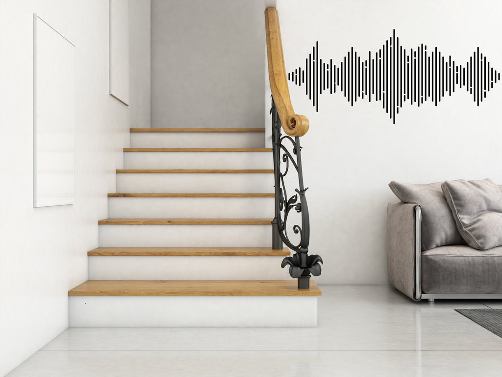 Audio Wave Wall Decal Sound Wave Wall Sticker Music Notes Wall Decor Vinyl Music Wall Art Musician Wall Sticker Recording Studio Decor 259LU