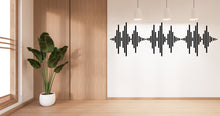 Load image into Gallery viewer, Audio Wave Wall Decal Sound Wave Wall Sticker Music Notes Wall Decor Vinyl Music Wall Art Musician Wall Sticker Recording Studio Decor 260LU