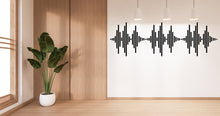 Load image into Gallery viewer, Audio Wave Wall Decal Sound Wave Wall Sticker Music Notes Wall Decor Vinyl Music Wall Art Musician Wall Sticker Recording Studio Decor 260LU
