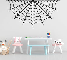Load image into Gallery viewer, Spider web wall decal Spider web wall sticker Nursery kids room decor Halloween funny scary vinyl art decor Halloween Spooky web decal 261LU