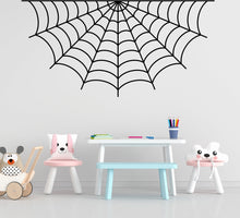 Load image into Gallery viewer, Spider web wall decal Spider web wall sticker Nursery kids room decor Halloween funny scary vinyl art decor Halloween Spooky web decal 261LU