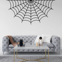 Load image into Gallery viewer, Spider web wall decal Spider web wall sticker Nursery kids room decor Halloween funny scary vinyl art decor Halloween Spooky web decal 261LU