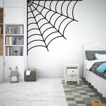 Load image into Gallery viewer, Spider web wall decal Spider web wall sticker Nursery kids room decor Halloween funny scary vinyl art decor Halloween Spooky web decal 262LU