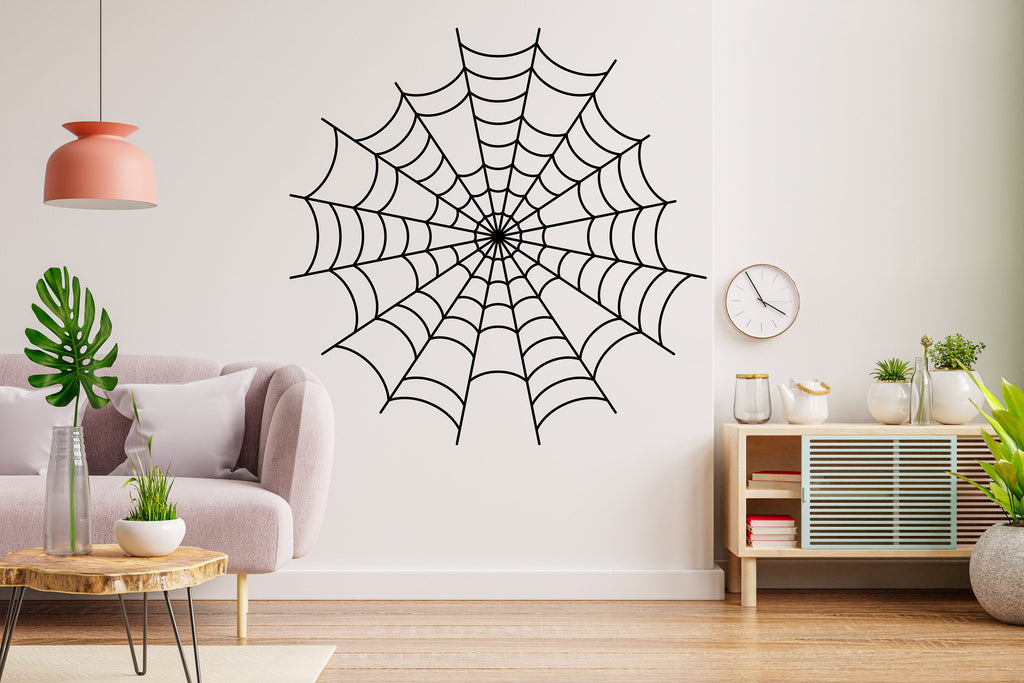 Spider web wall decal Spider web wall sticker Nursery kids room decor Halloween funny scary vinyl art decor Halloween Spooky web decal 263LU