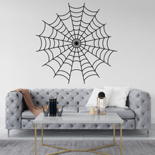 Load image into Gallery viewer, Spider web wall decal Spider web wall sticker Nursery kids room decor Halloween funny scary vinyl art decor Halloween Spooky web decal 263LU