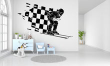 Load image into Gallery viewer, Skier Wall Decal, Extreme Sports Wall Stickers, Winter Sport Decor, Freestyle Skiing Wall Decal Sticker, Skiing Wall Art Skier Gifts 268LU