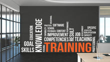 Load image into Gallery viewer, Training Education Knowledge Skills Wall Decal, School Vinyl Wall Art Decal, Office Wall Decor, Practical School Courses Wall Decor 233LU