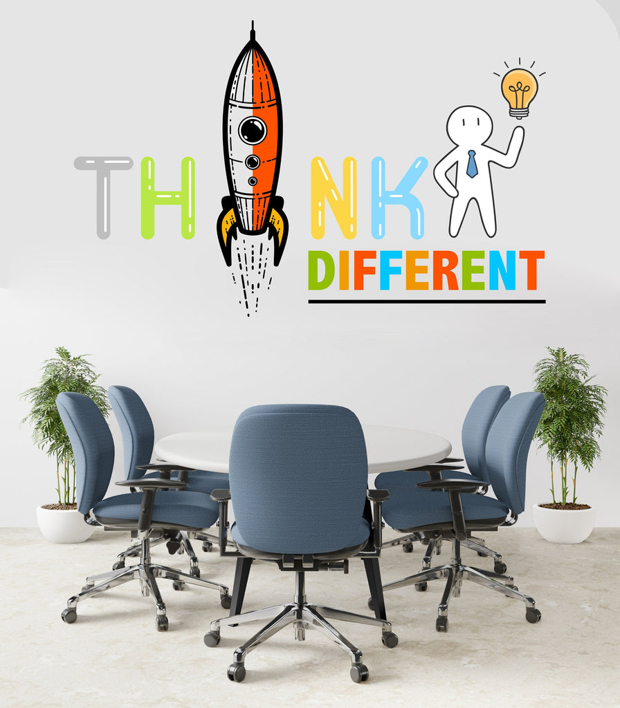 Think Different Office Wall Decal Idea Teamwork Business Worker Inspire Office Decoration Motivation Stickers Mural Unique Gift 148RS