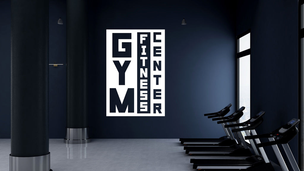 Gym Fitness Center, Workout Vinyl Gym Wall Decal, Gym Decal, Fitness Collage, Gym Wall Art Gym Decor Gym Wall Decor Motivational Art 270LU