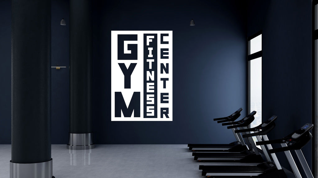 Gym Fitness Center, Workout Vinyl Gym Wall Decal, Gym Decal, Fitness Collage, Gym Wall Art Gym Decor Gym Wall Decor Motivational Art 270LU