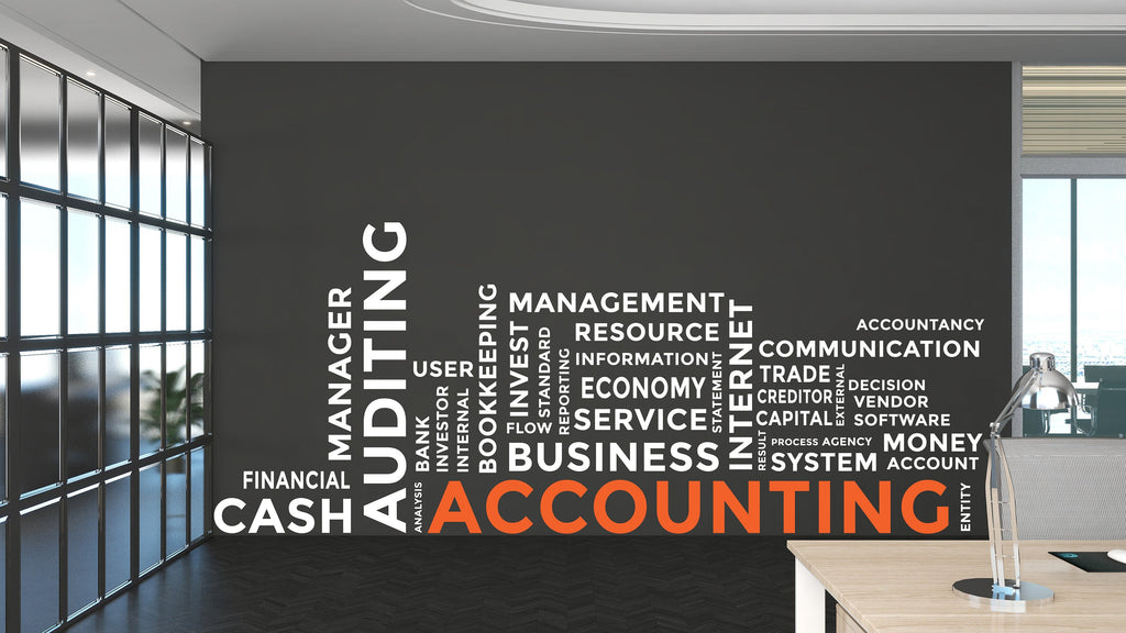 Accounting Wall Decor Office Wall Decal Idea Teamwork Business Worker Inspire Office Decoration Motivation Stickers Mural Unique Gift 234LU