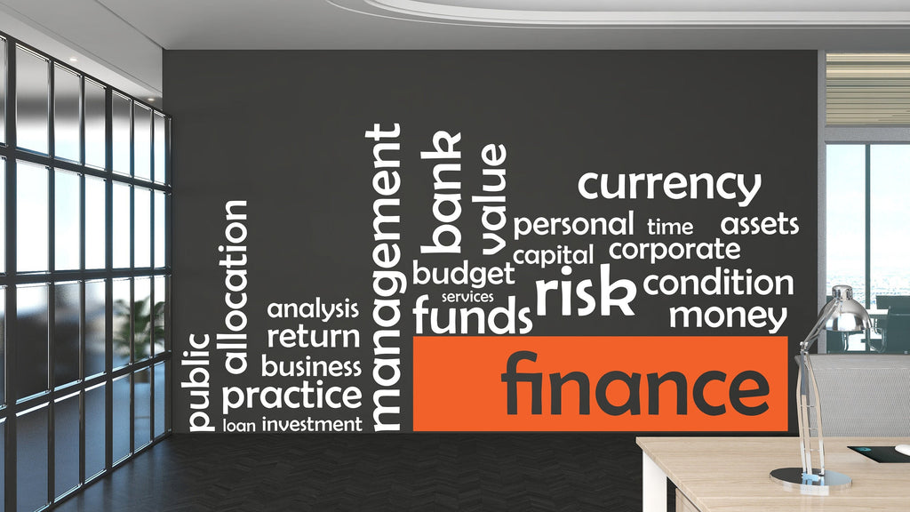Finance Management Wall Decor Finance Office Wall Decal Idea Teamwork Business Worker Inspire Office Decoration Motivation Stickers 235LU