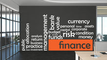 Load image into Gallery viewer, Finance Management Wall Decor Finance Office Wall Decal Idea Teamwork Business Worker Inspire Office Decoration Motivation Stickers 235LU