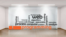 Load image into Gallery viewer, Programming Wall Decal, Technology Vinyl Wall Art Decal, Office Wall Decor, Business Software Wall Sticker, Computer It Decor Office 237LU
