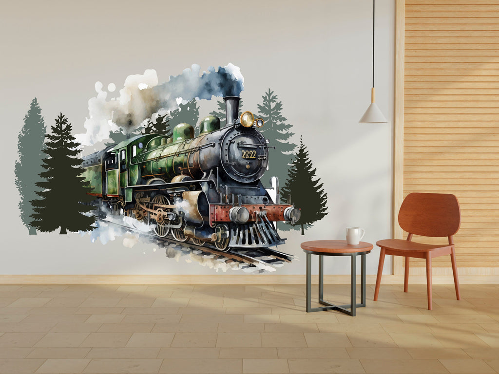 Train Wall Decal Train Wall Sticker Train Art Train Wall Vinyl Wall Decal Train Room Gifts Vinyl Wall Art Stickers 153RS