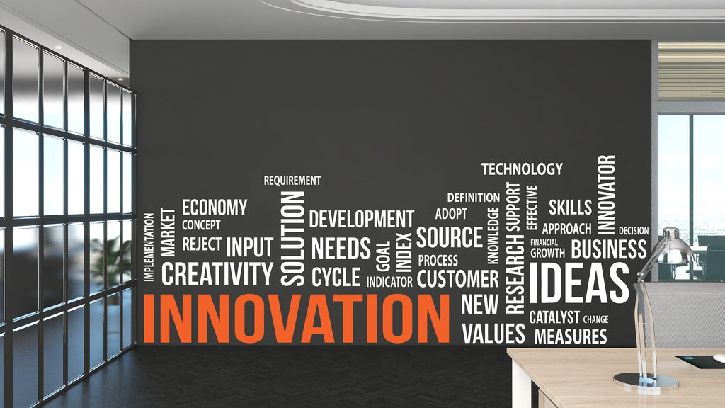 Innovation Wall Decor Technology Office Wall Decal Idea Teamwork Business Worker Inspire Office Decoration Motivation Stickers Mural 239LU