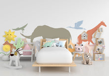 Load image into Gallery viewer, Explore the Wilderness : Animals Safari Wall Decal, Jungle Adventure Wall Decor, Animal wall stickers for nursery, Safari Wall Sticker 271LU