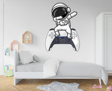 Load image into Gallery viewer, Gamer Zone wall decor Astronaut Controller decal Video Game Wall Decals Joystick Gamer Kids Bedroom Vinyl Wall Art Stickers 176RS