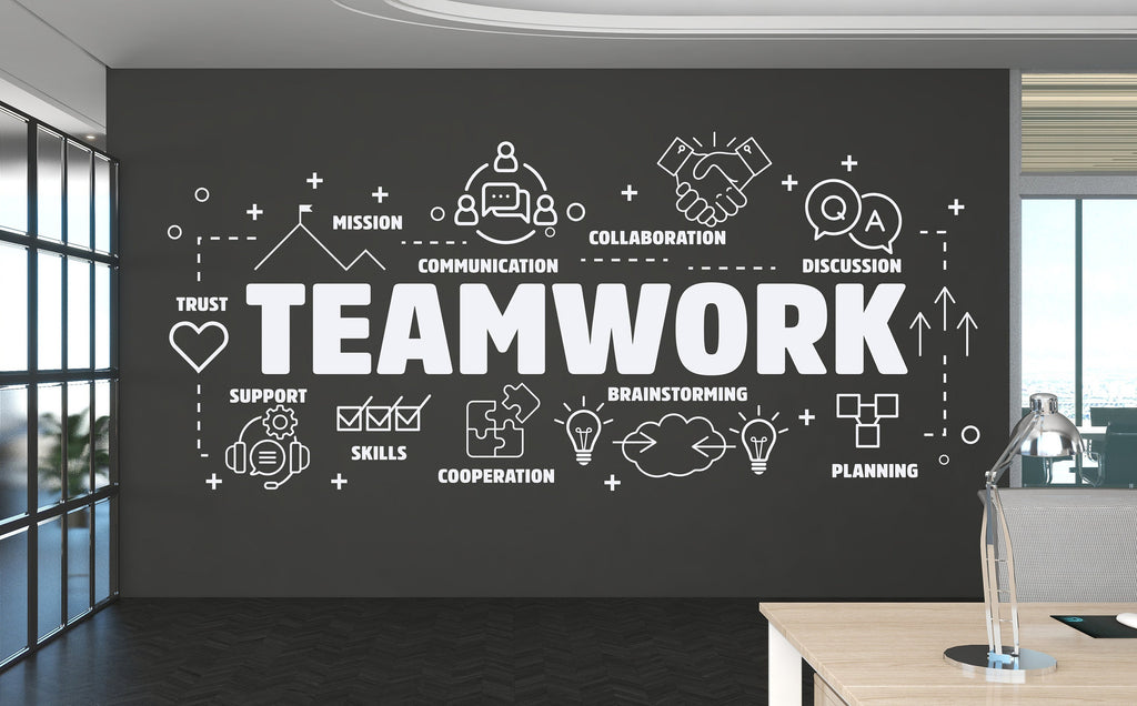 Teamwork wall decal Office wall decal Office wall decor Enterpreneur Gift Wall decal, Wall stickers, Wall decor, Wall Art 179RS