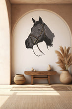 Load image into Gallery viewer, Wild and Free : Horse Head Wall Decal, Horse Wall Sticker, Stallion Wall Mural, Animals Wall Sticker Vinyl Decor 278LU