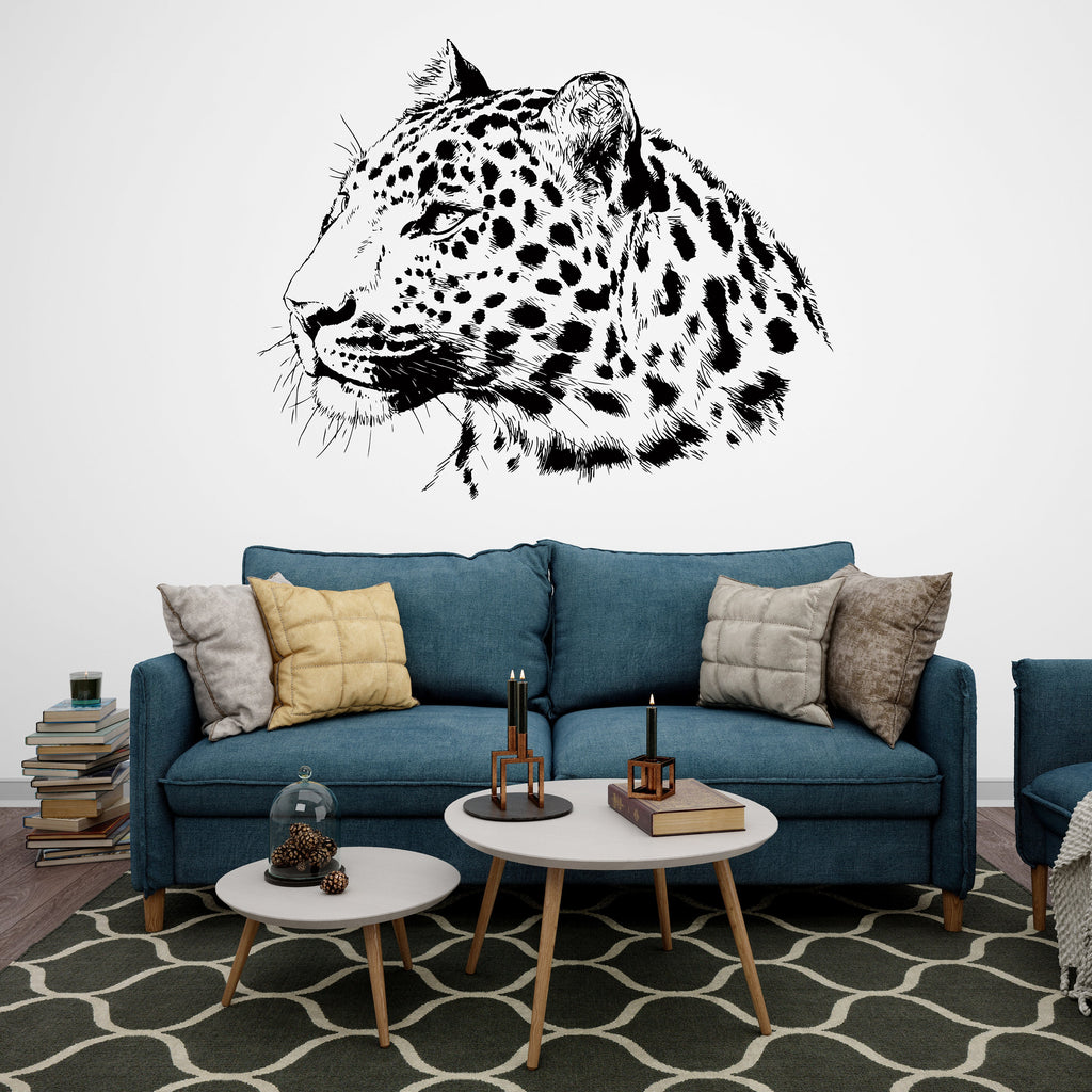 Leopard wall decals, Leopard Wall Sticker, Cheetah wall art, Animals wall vinyl Wild Cat Vinyl Sticker Decor Nursery Wild Pet Murals 243LU