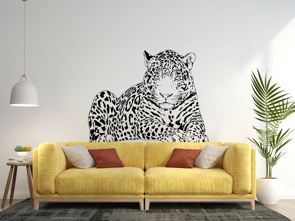 Leopard wall decals, Leopard Wall Sticker, Cheetah wall art, Animals wall vinyl Wild Cat Vinyl Sticker Decor Nursery Wild Pet Murals 244LU